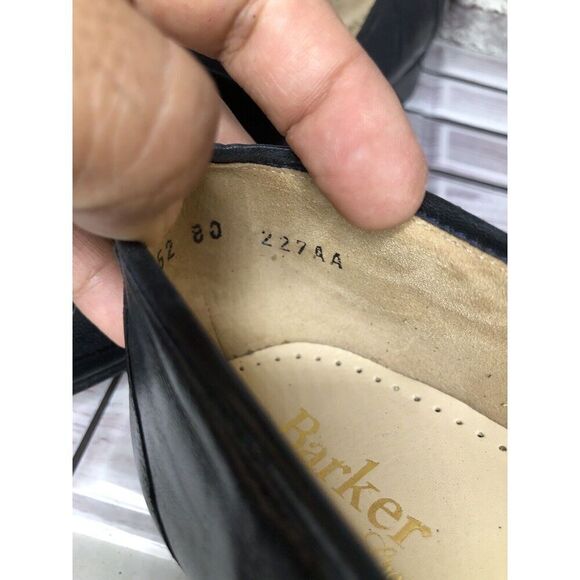 Barker Flex Fine English Shoes Navy Blue Leather Loafers Women Sz 7AA US/37.5EU - Picture 9 of 16